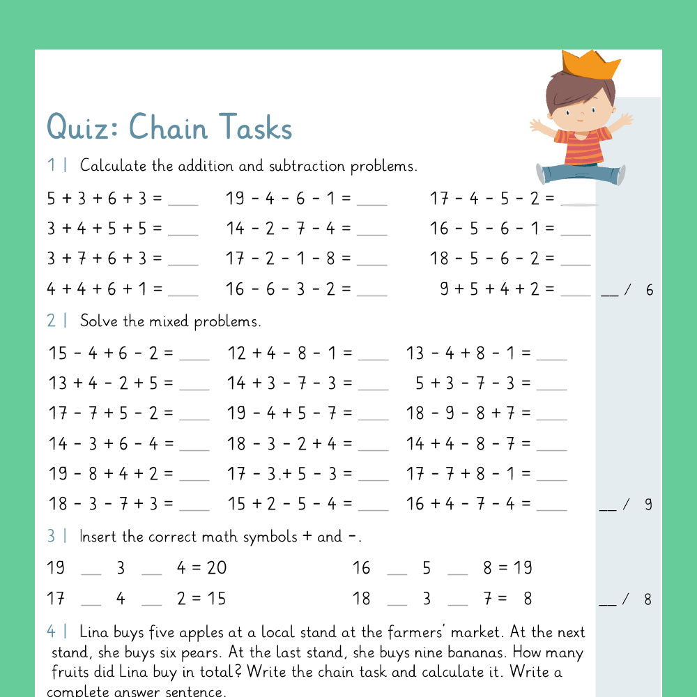 Master Bundle: Chain Tasks - includes Quiz