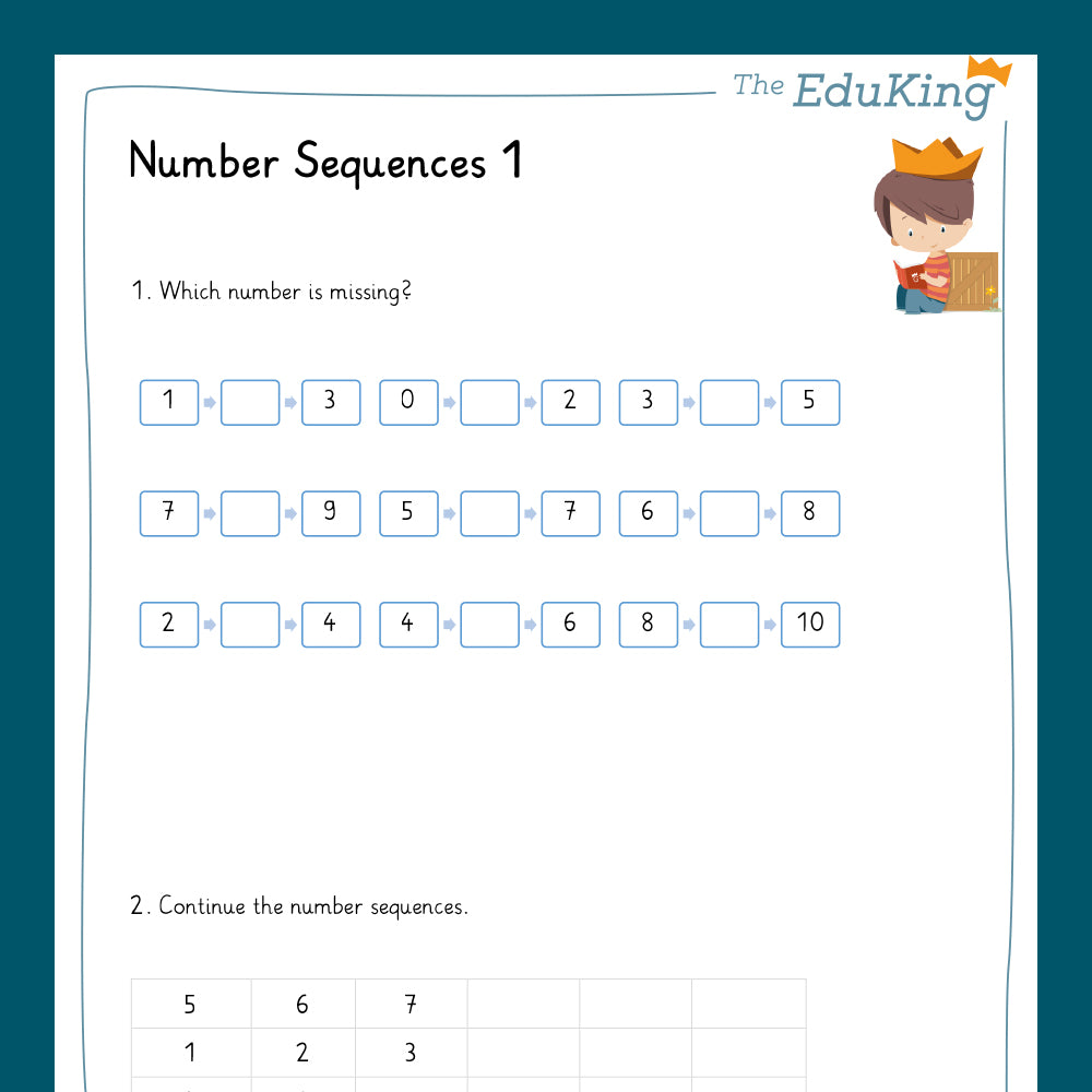 Master Bundle: Number Sequences within 10 - includes Quiz
