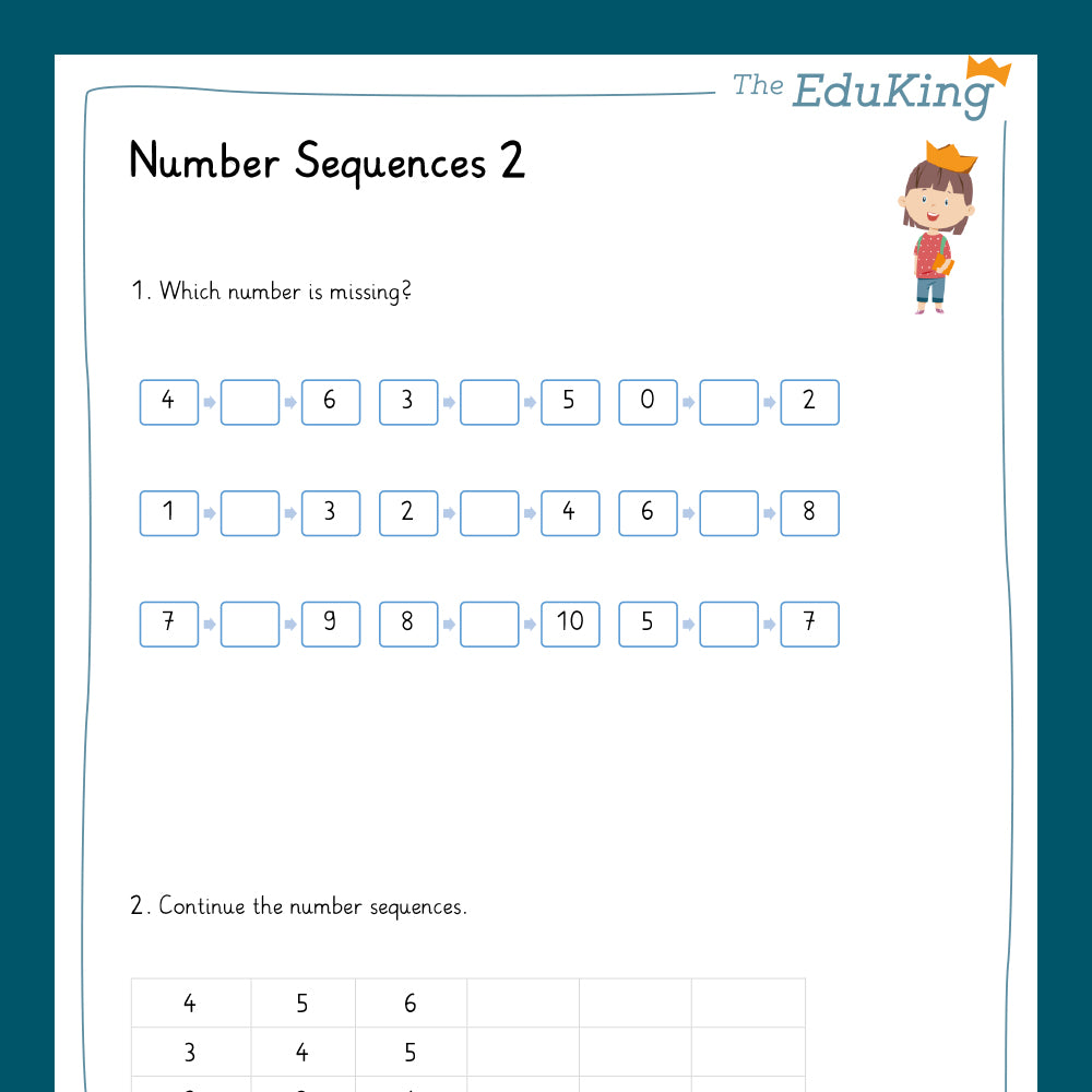 Master Bundle: Number Sequences within 10 - includes Quiz