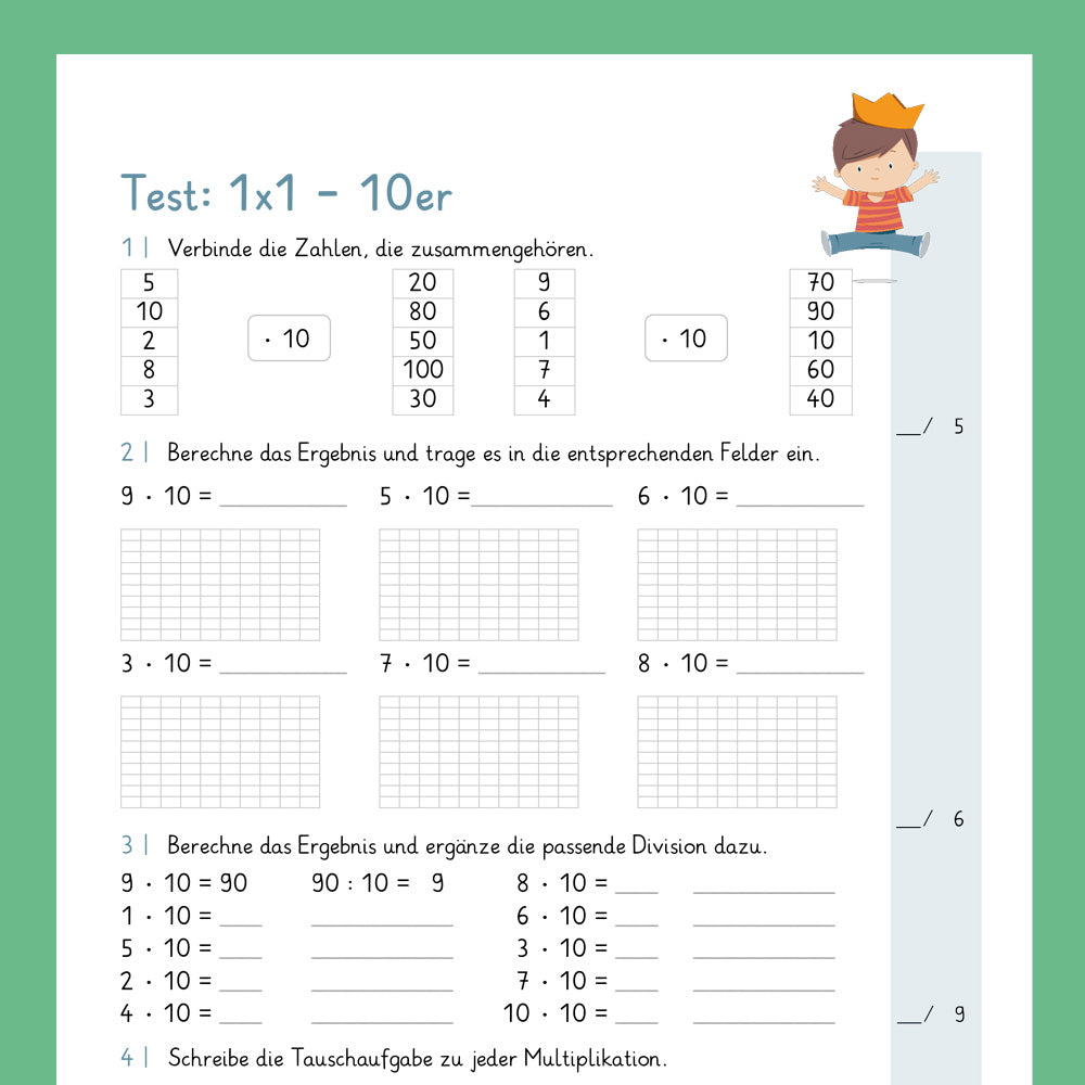 Königspaket: 10er 1x1 (Mathe, 2. Klasse) - inklusive Test