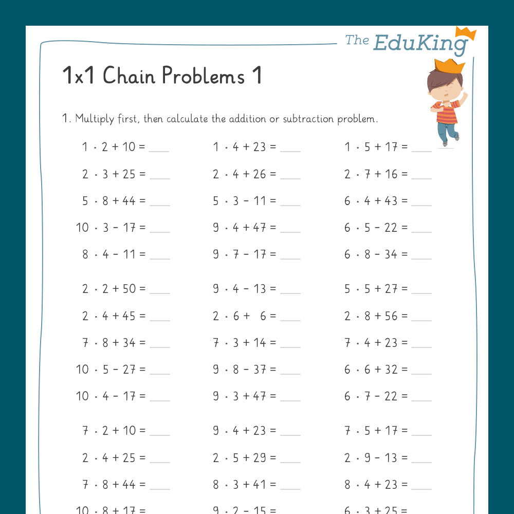 Master Bundle: Chain Problems for the Basic Times Tables