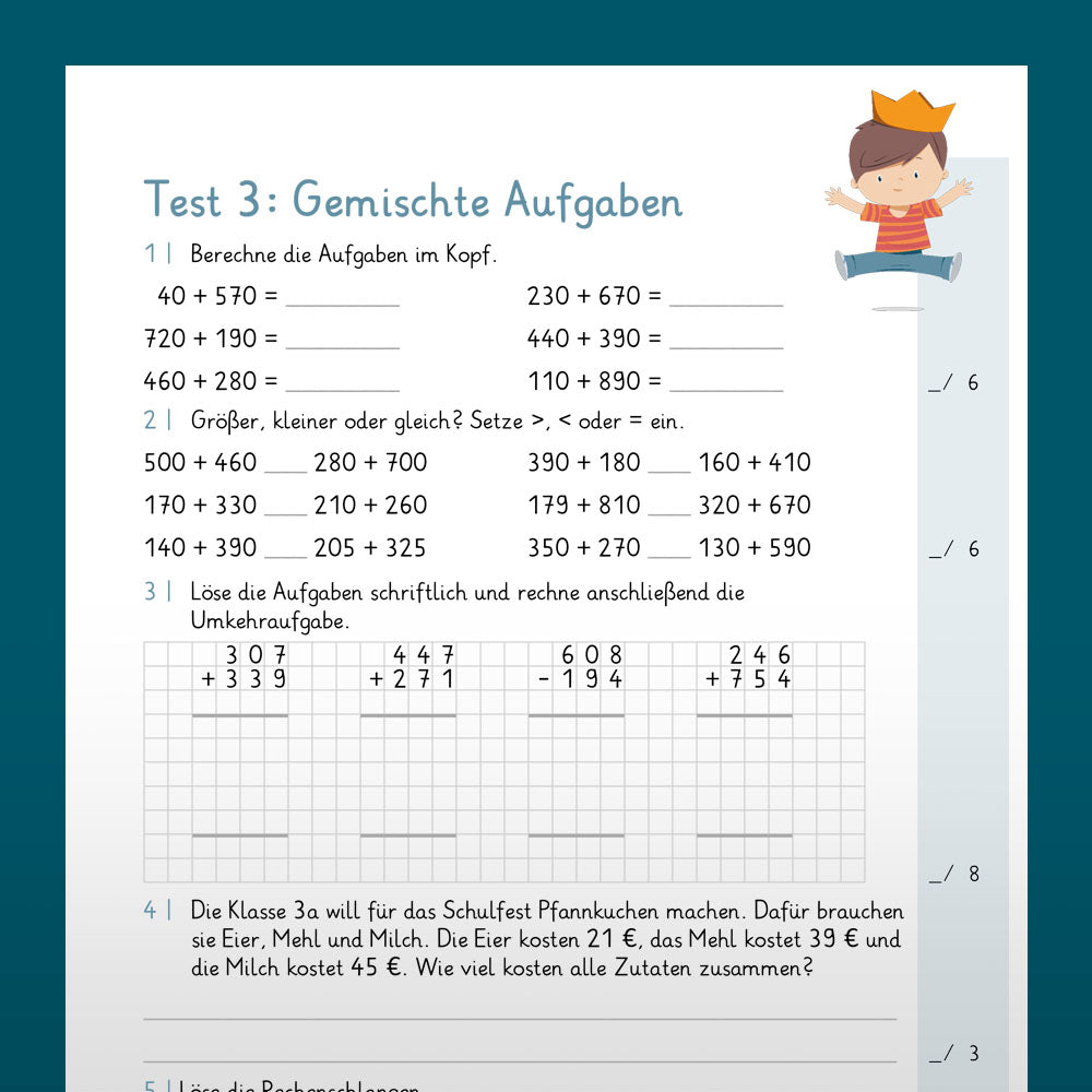 Testsammlung für Mathe in der 3. Klasse