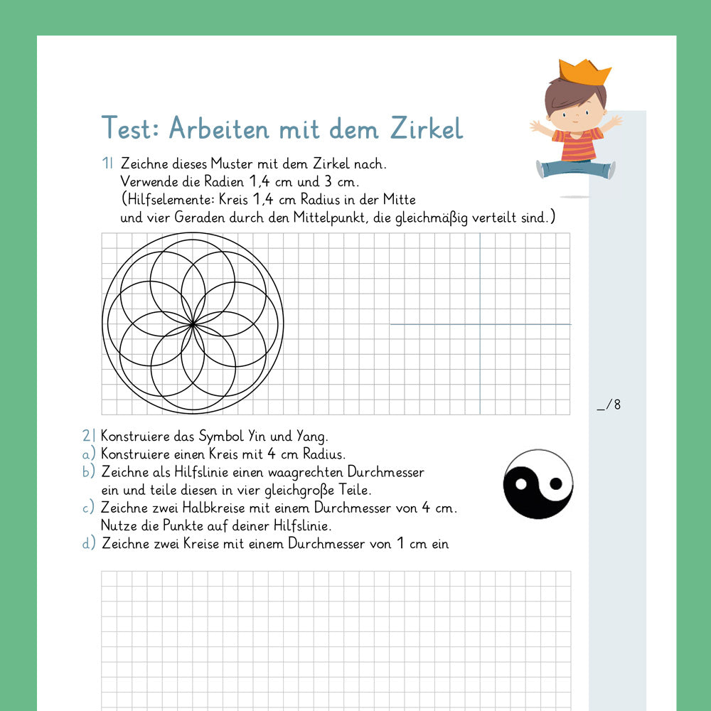 Königspaket: Zirkel (Mathe, 4. Klasse) - inklusive Test