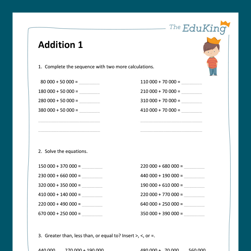Master Bundle: Addition, 6-Digit Numbers