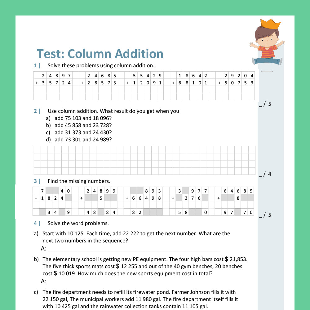 Master Bundle: Column Addition