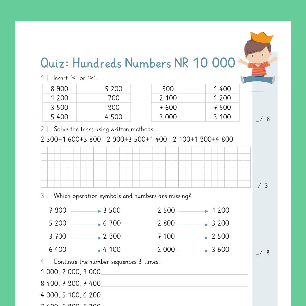 Master Bundle: Hundreds Numbers in the Number Range 10,000