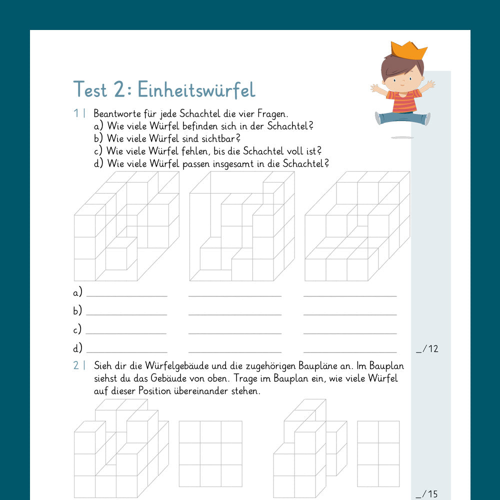 Testsammlung für Mathe "Geometrie & Sachaufgaben" in der 4. Klasse