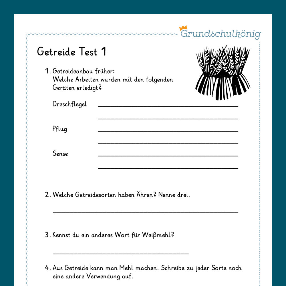 Königspaket: Getreide (Sachkunde) - mit Tests