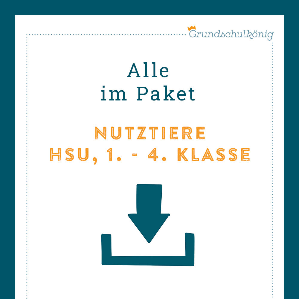 Königspaket: Nutztiere (Sachkunde)