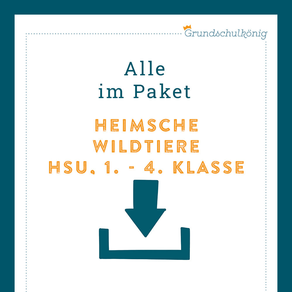 Königspaket: Heimische Wildtiere (Sachkunde)