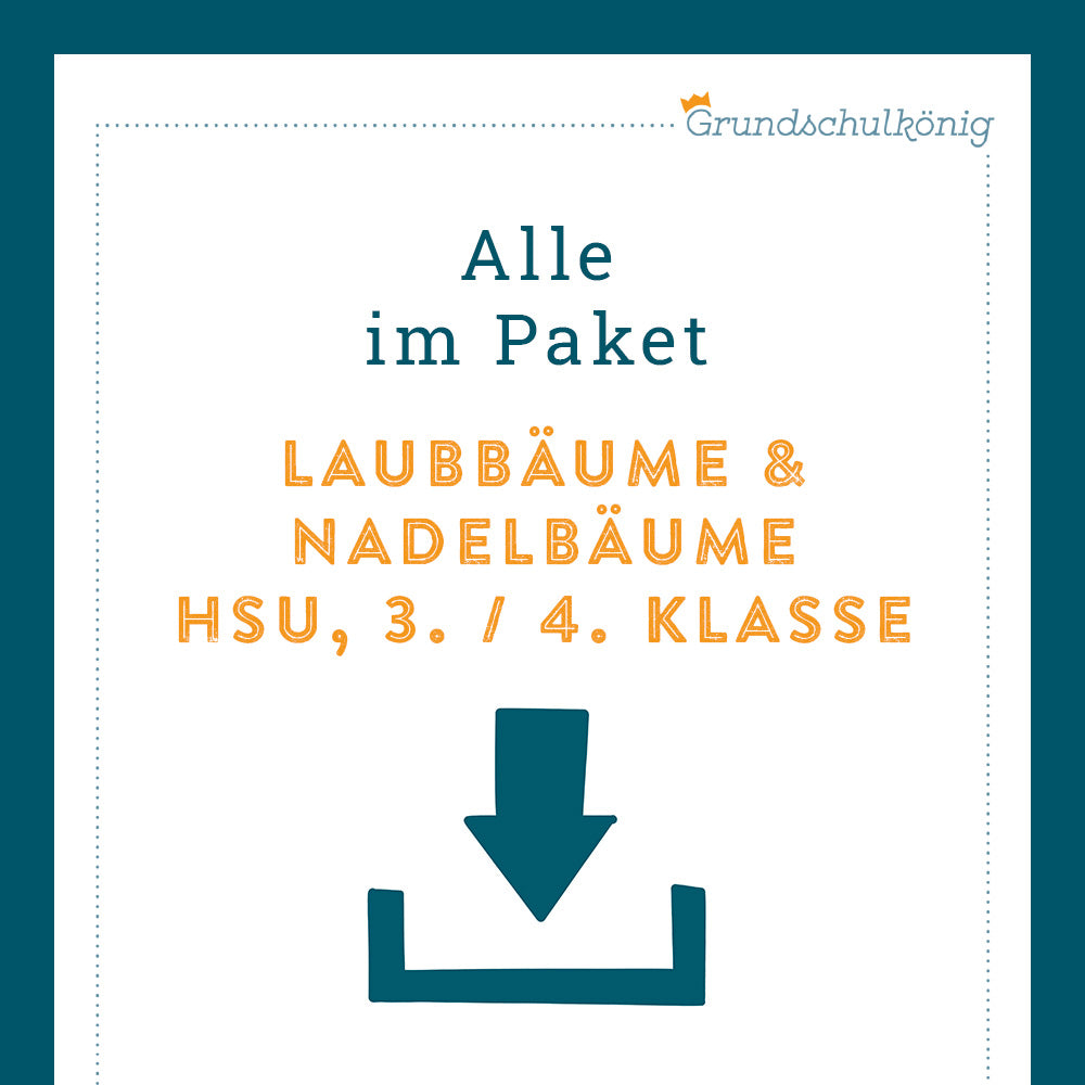Königspaket: Bäume (Sachkunde, 3./ 4. Klasse) - mit Tests