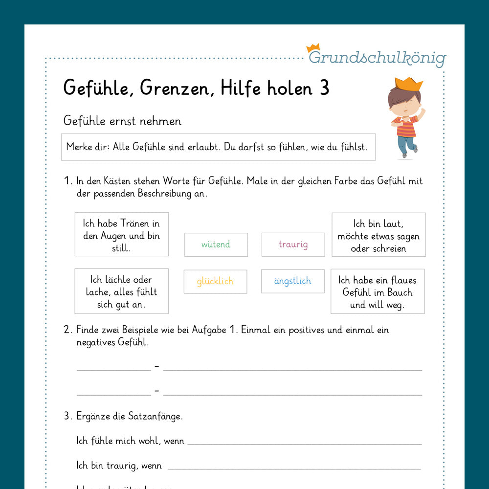 Königspaket: Grenzen setzen (Sachkunde)