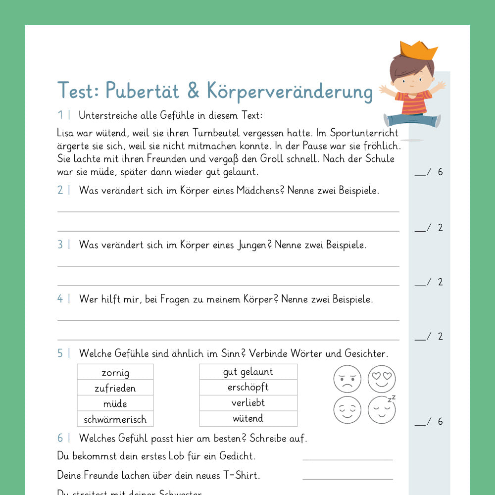 Königspaket: Pubertät & Körperveränderungen (Sachkunde) - inklusive Test