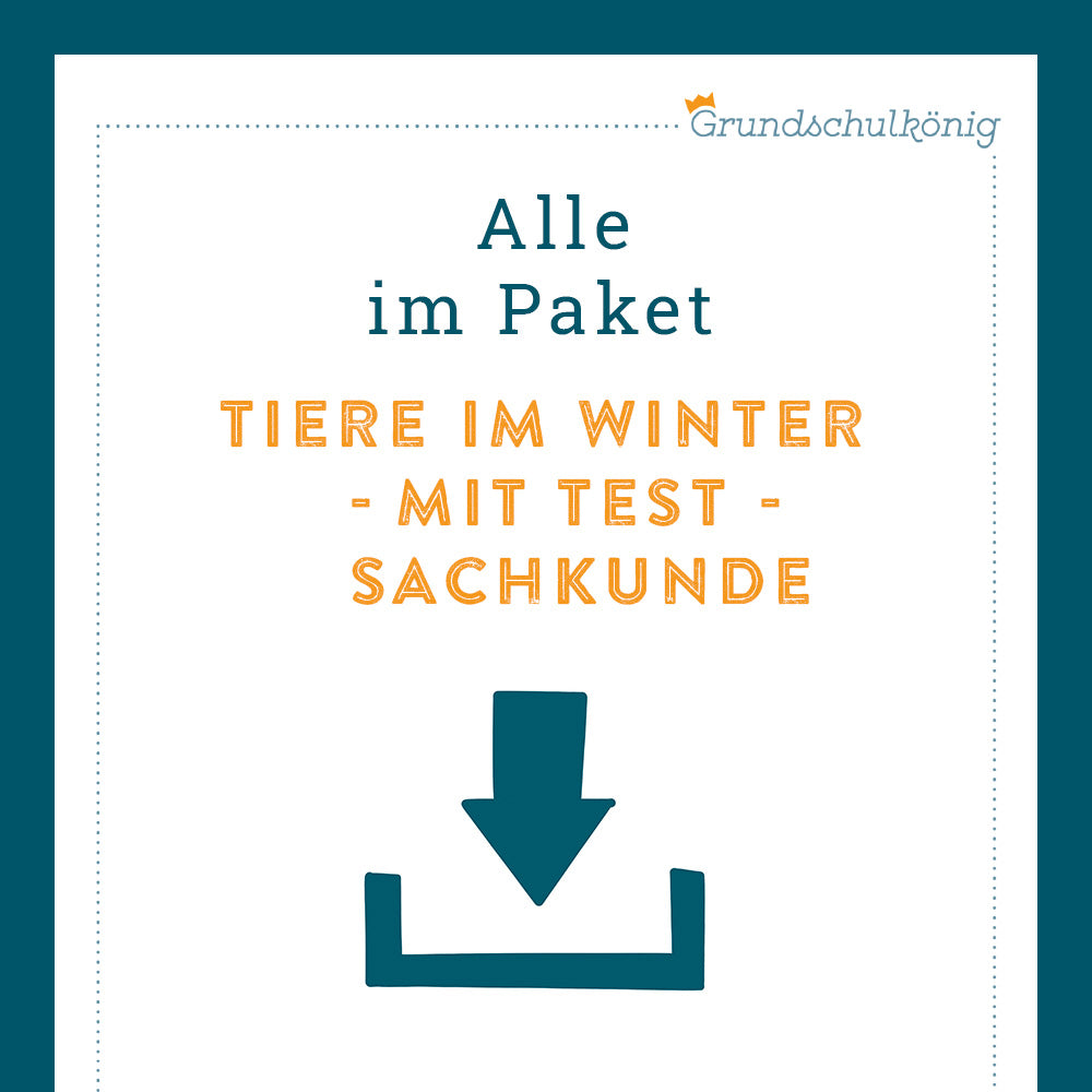 Königspaket: Tiere im Winter (Sachkunde) - inklusive Test