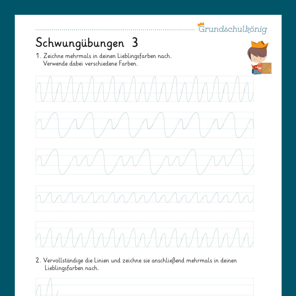 Königspaket: Schwungübungen (Vorschule)