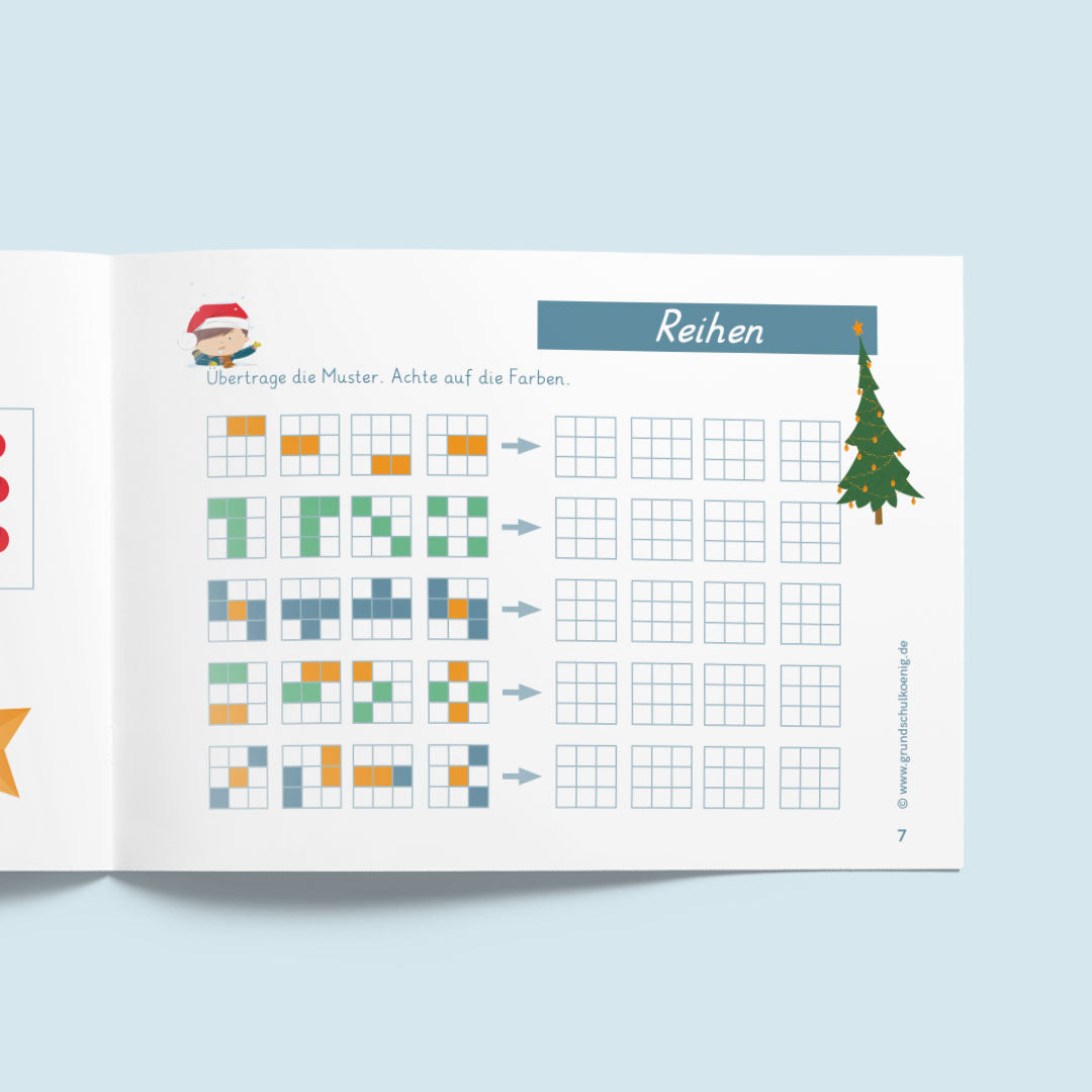 Free work book for preschool: Christmas