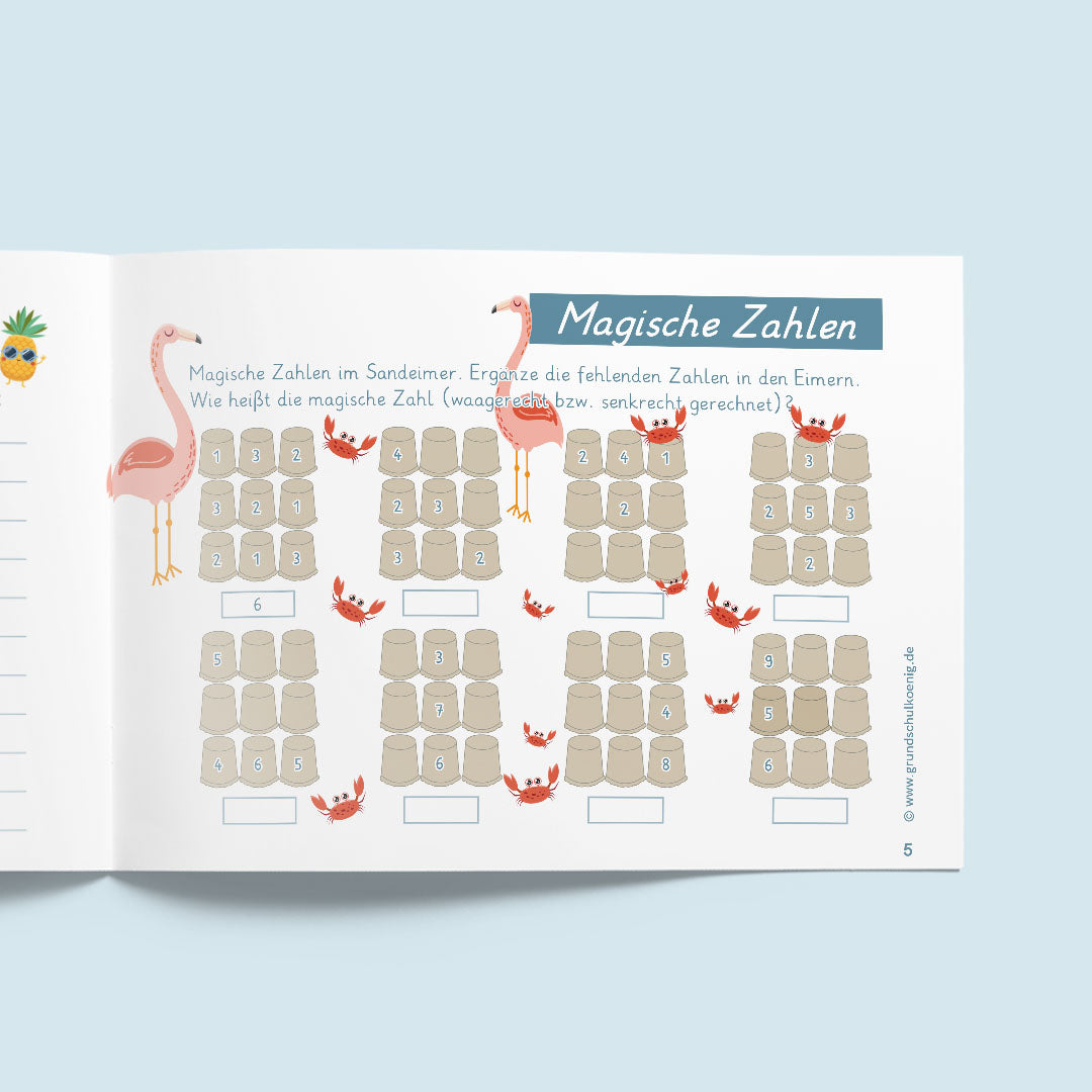 Freiarbeitsheft für die 4. Klasse: Sommer (Mathe, Deutsch & Englisch)