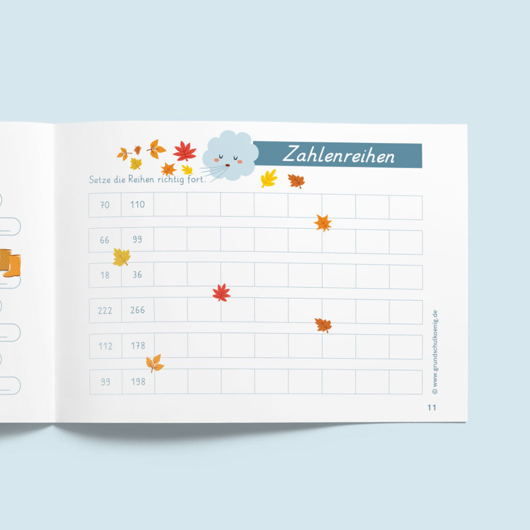 Freiarbeitsheft für die 4. Klasse: Herbst (Mathe, Deutsch & Englisch)