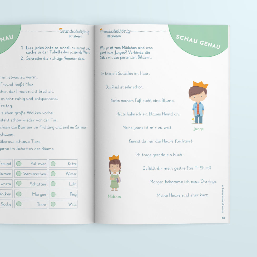 Blitzlesen für die 3. & 4. Klasse