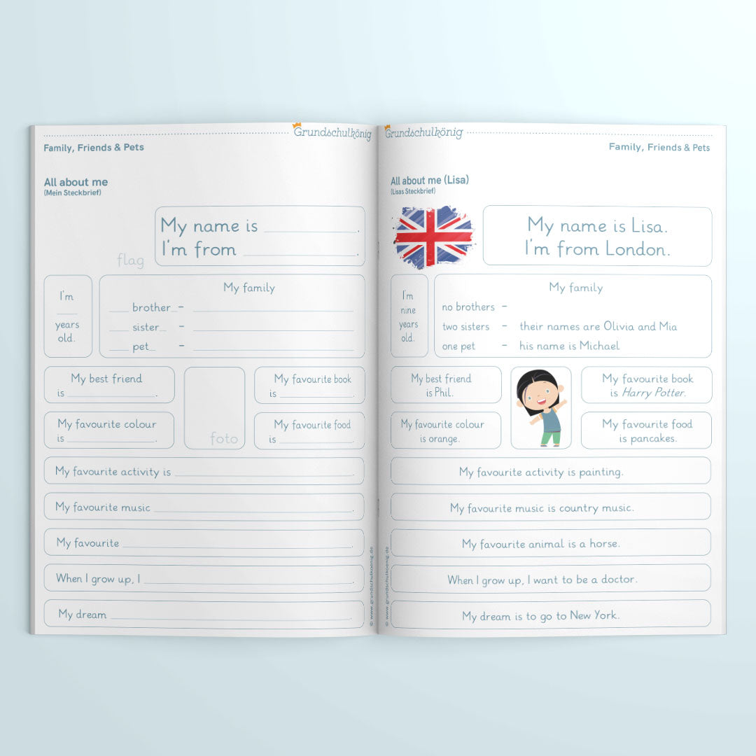 English with a lot of fun: Family, friends and pets - Arbeitsheft