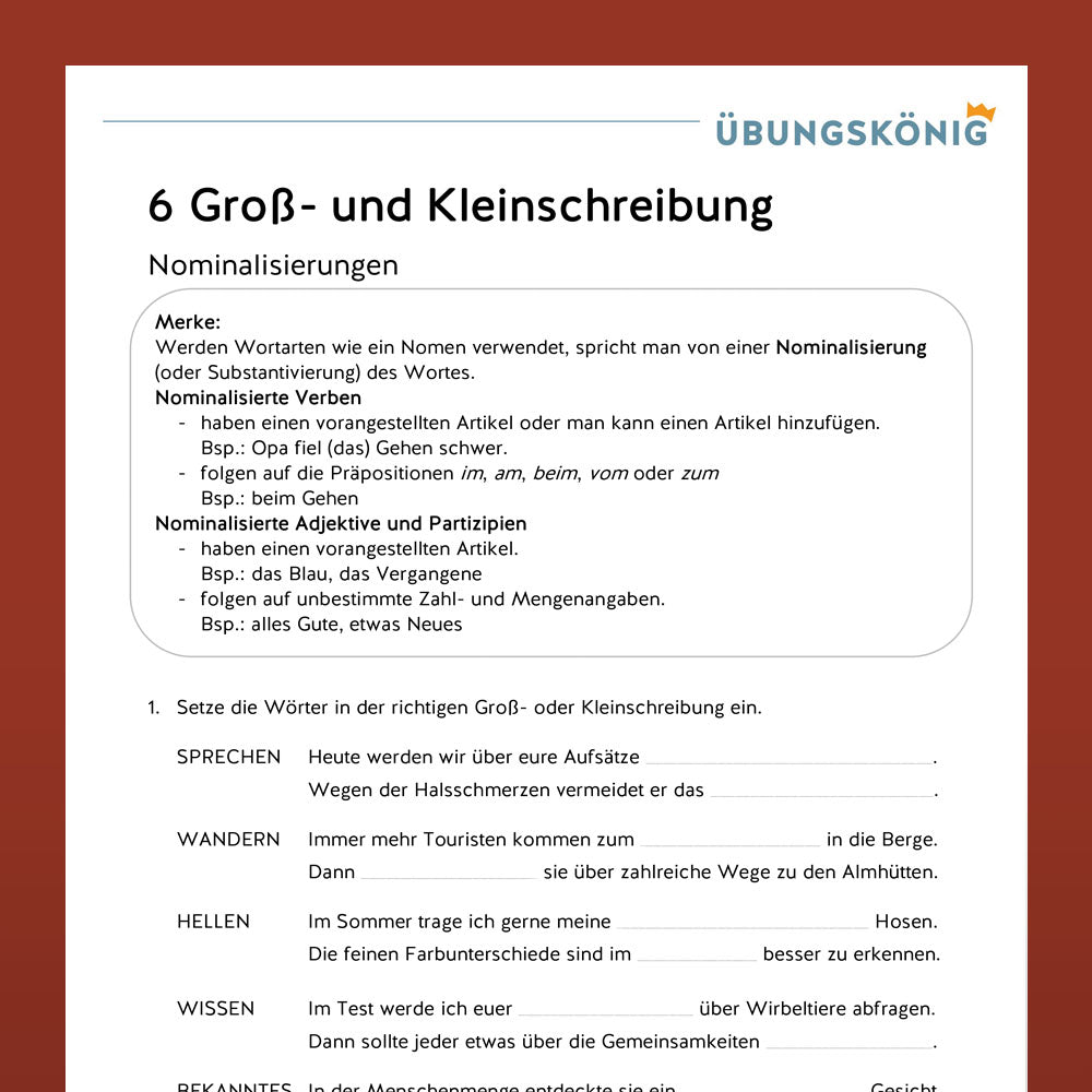 Deutsch, 5. & 6. Klasse: Wiederholungen zur Rechtschreibung - Teil 2