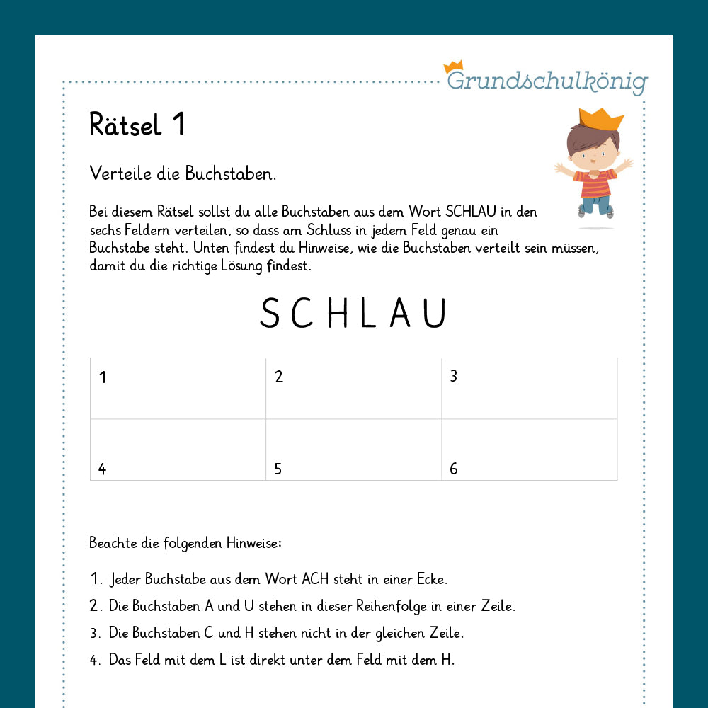 Königspaket: "Buchstabenrätsel"