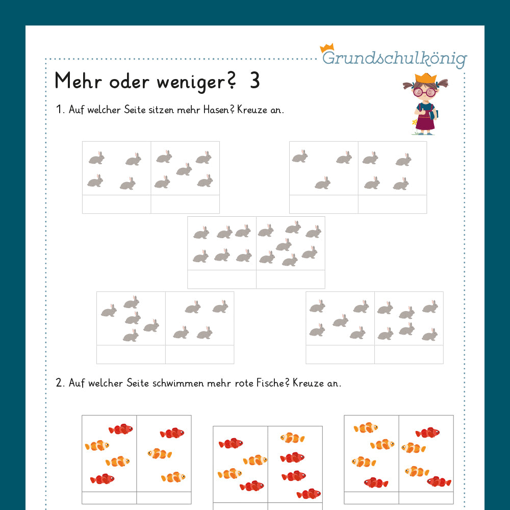 Königspaket: Mehr oder weniger? (Vorschule)
