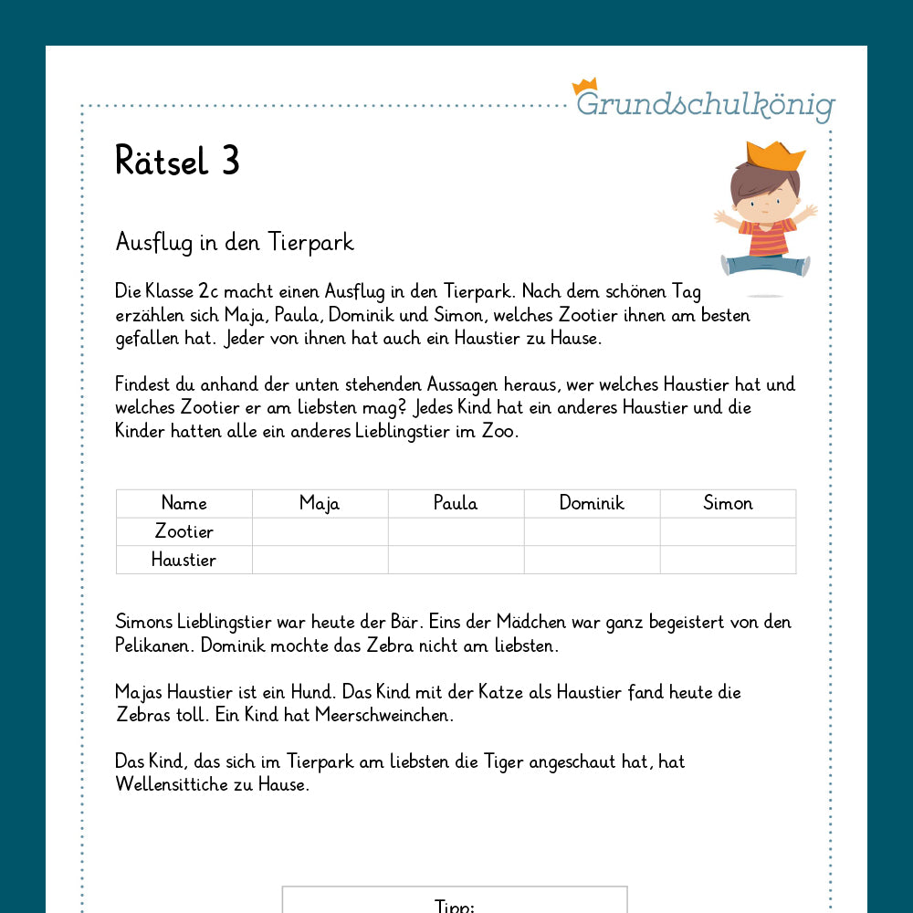 Königspaket: Rätsel "Logik"