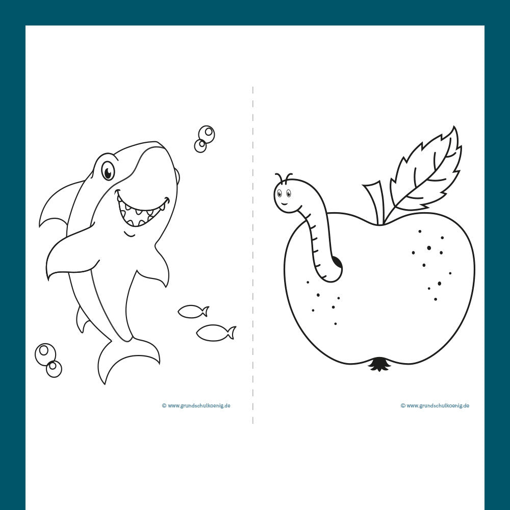 Ausmalheft Sommer und Frühling