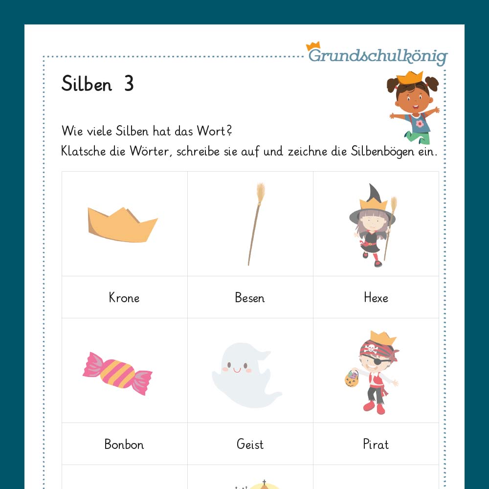 Königspaket: Silbentrennung (Deutsch, 1. Klasse)