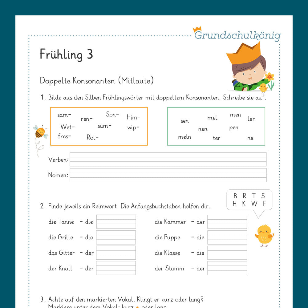 Königspaket: Frühling (Deutsch, 2. Klasse)