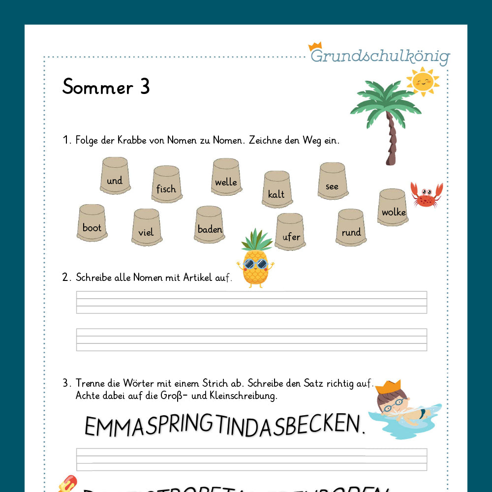 Königspaket: Sommer (Deutsch, 2. Klasse)