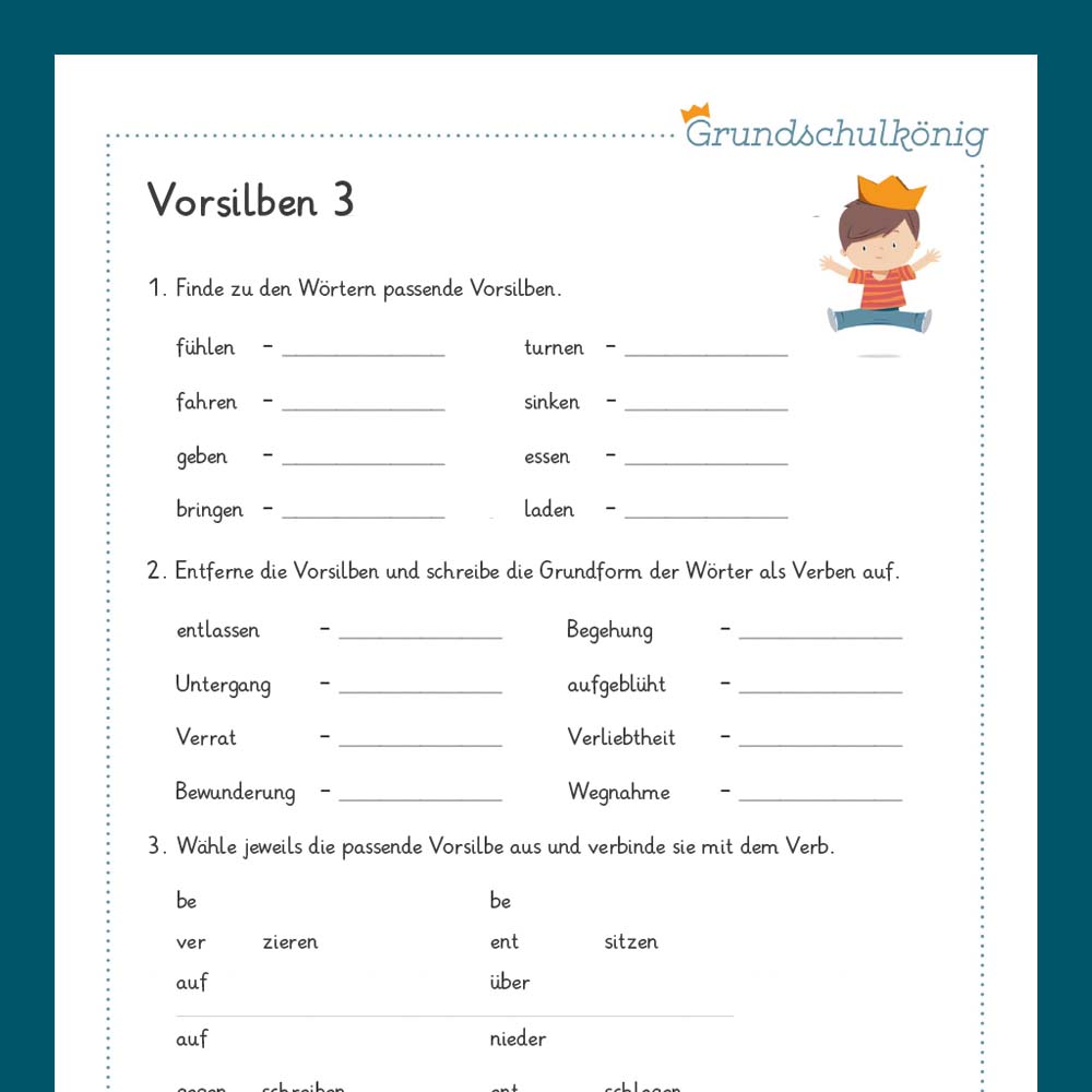 Königspaket: Rechtschreibung - Vorsilben (Deutsch, 3. & 4. Klasse)