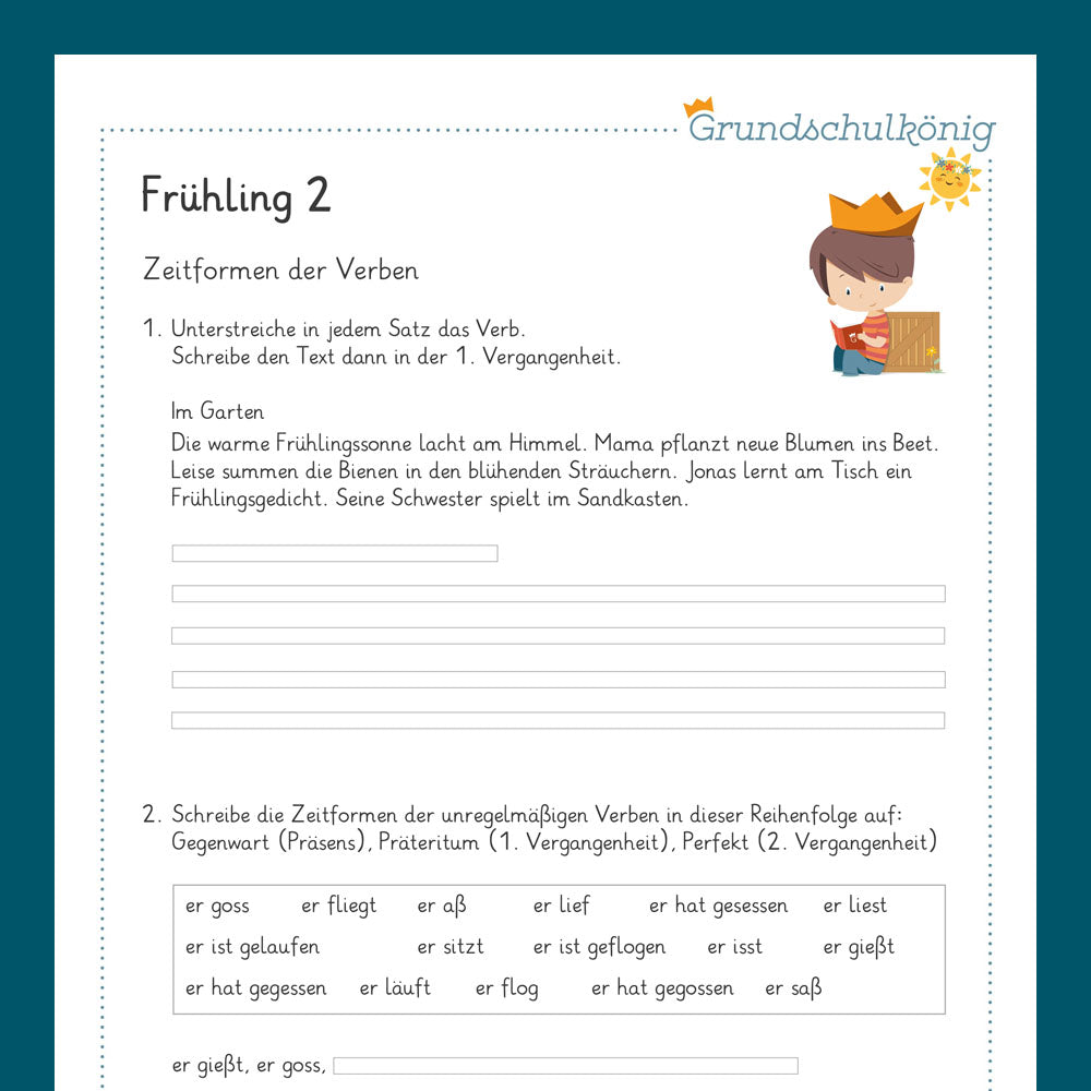 Königspaket: Frühling (Deutsch, 3. Klasse)