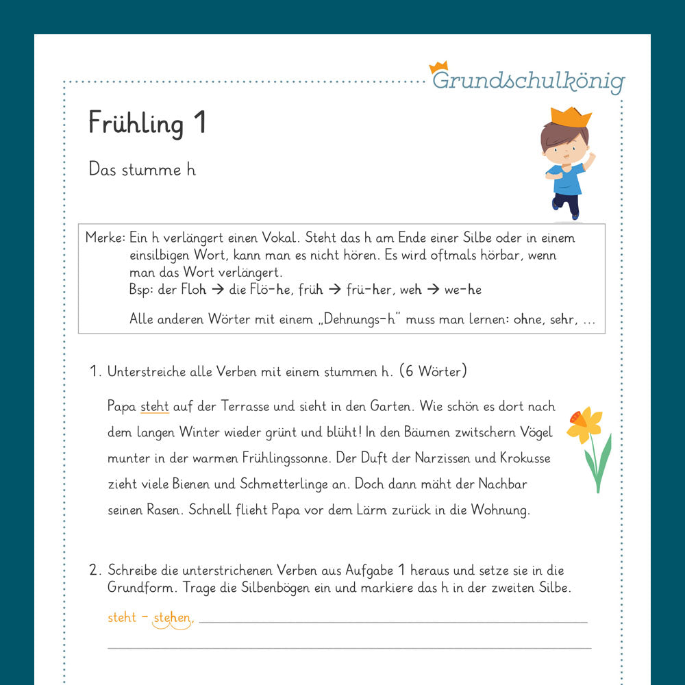 Königspaket: Frühling (Deutsch, 4. Klasse)