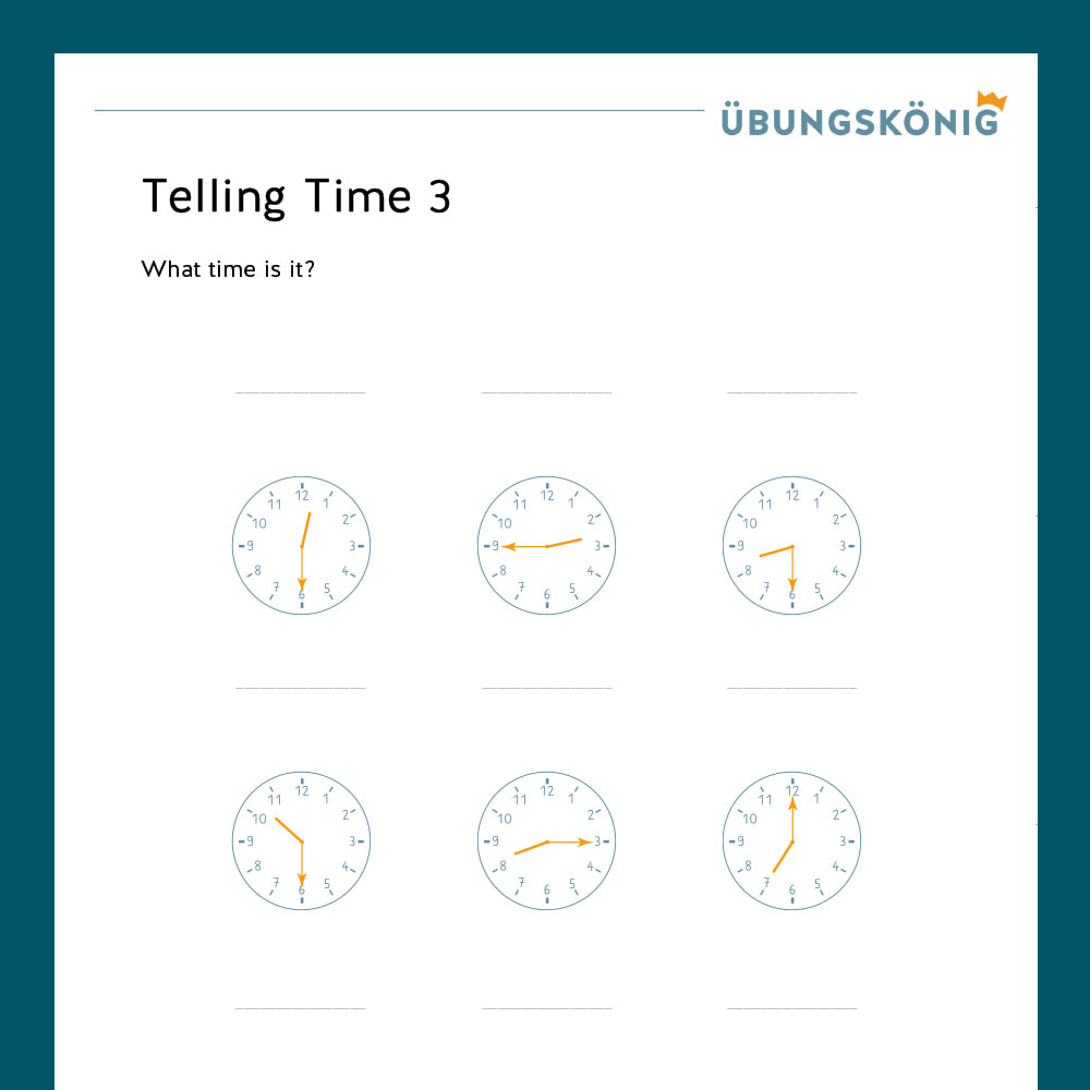 Königspaket: Telling Time (Englisch, 5. Klasse)