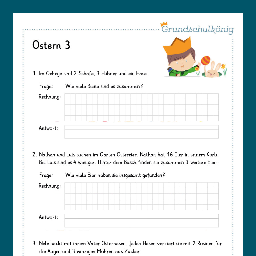 Königspaket: Ostern (Mathe, 2. Klasse)