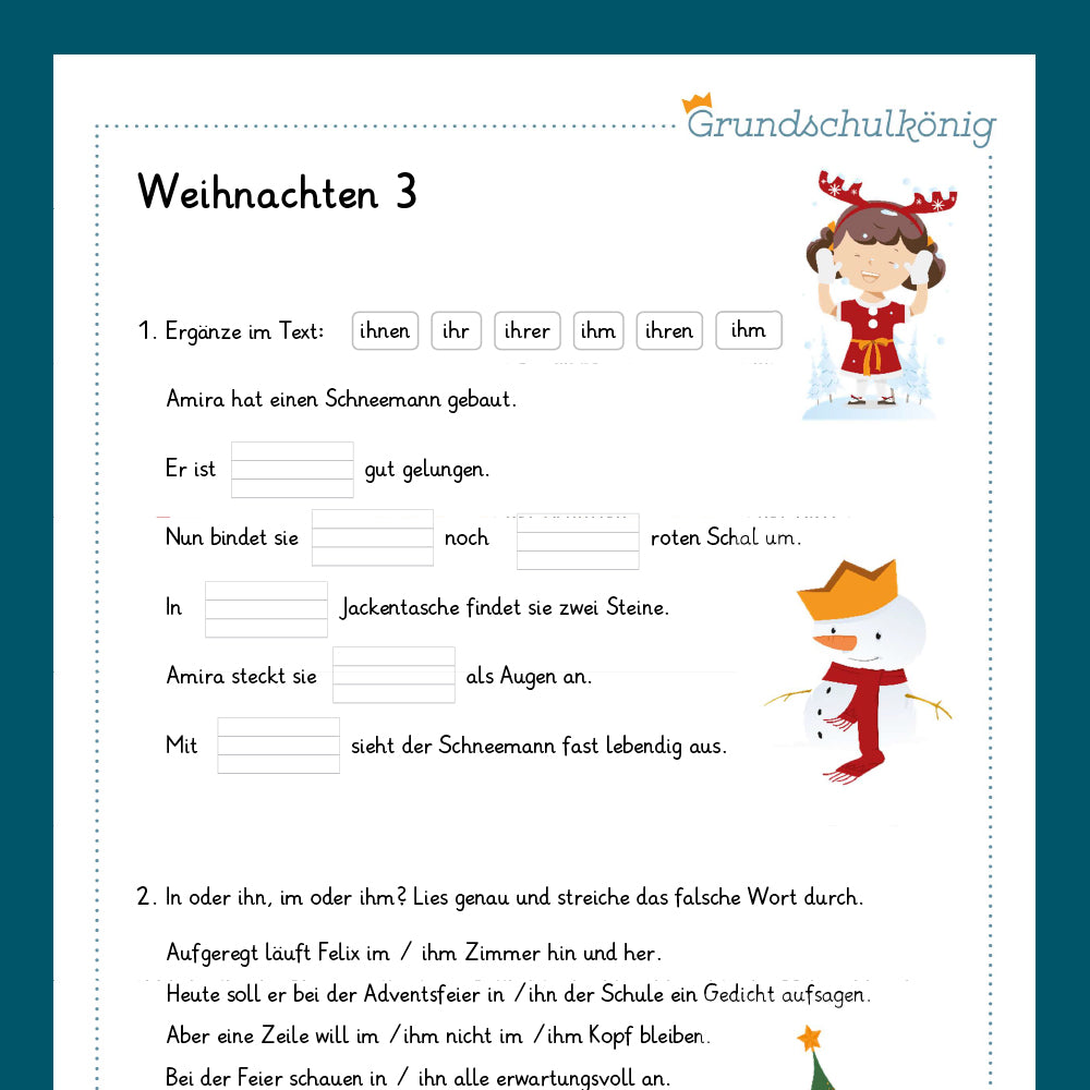 Königspaket: Weihnachten & Winter (Deutsch, 2. Klasse)