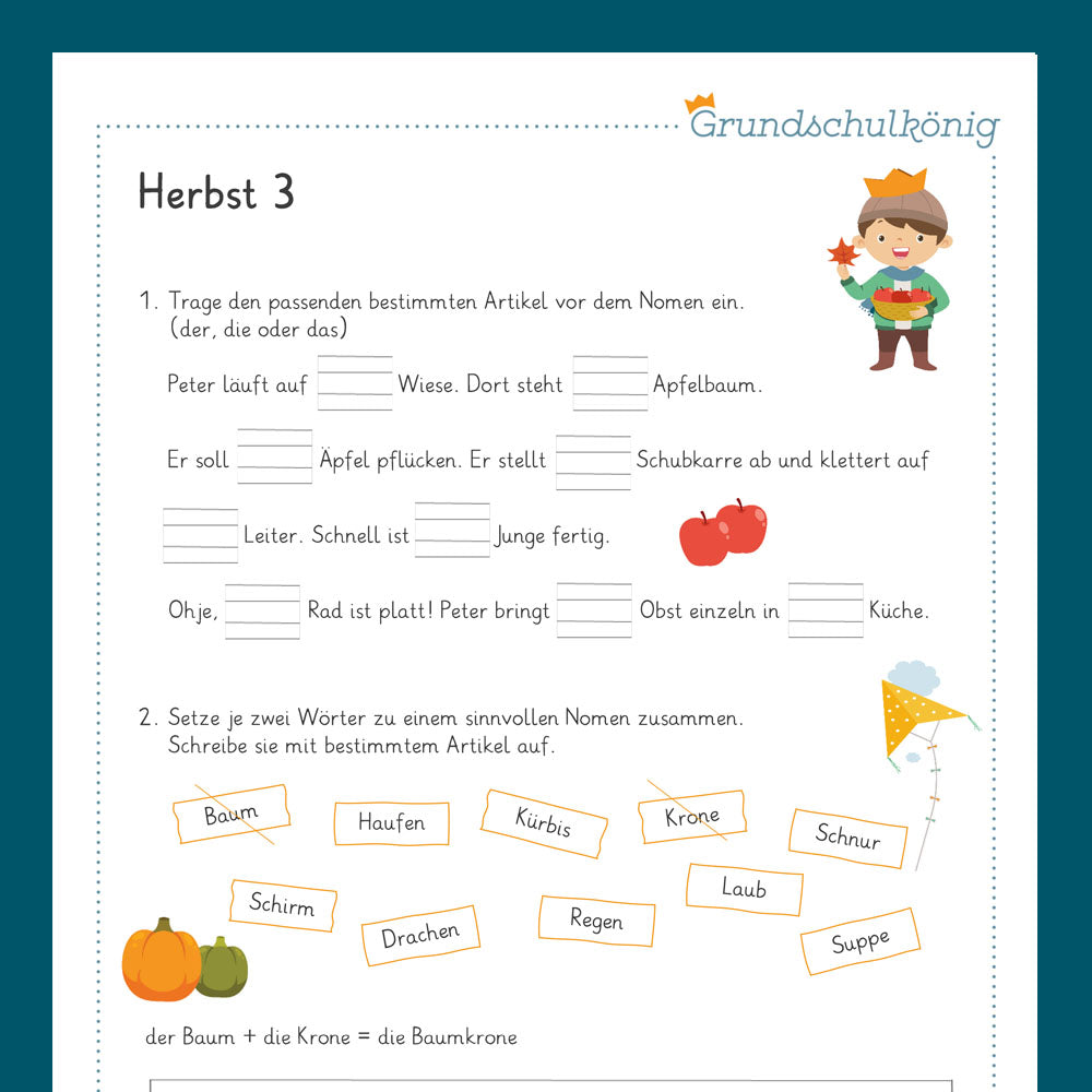 Königspaket: Herbst (Deutsch, 2. Klasse)