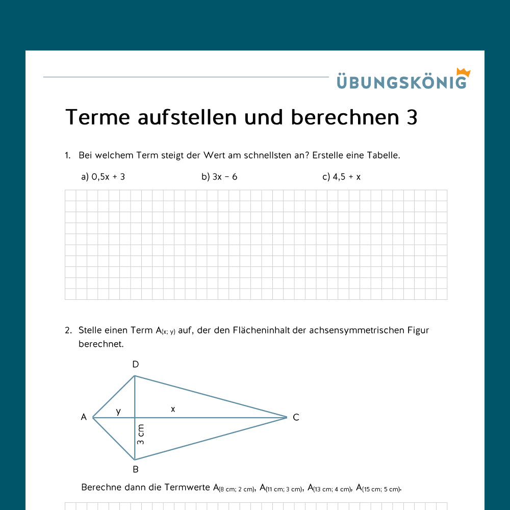 KP: Aufstellen von Termen (Mathe, 7. Klasse)