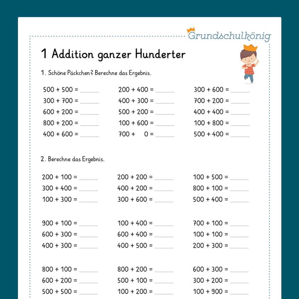 Günstiger im Set: Mathe, 3. Klasse: Wiederholung des Jahresstoffs Teil 1 + 2!