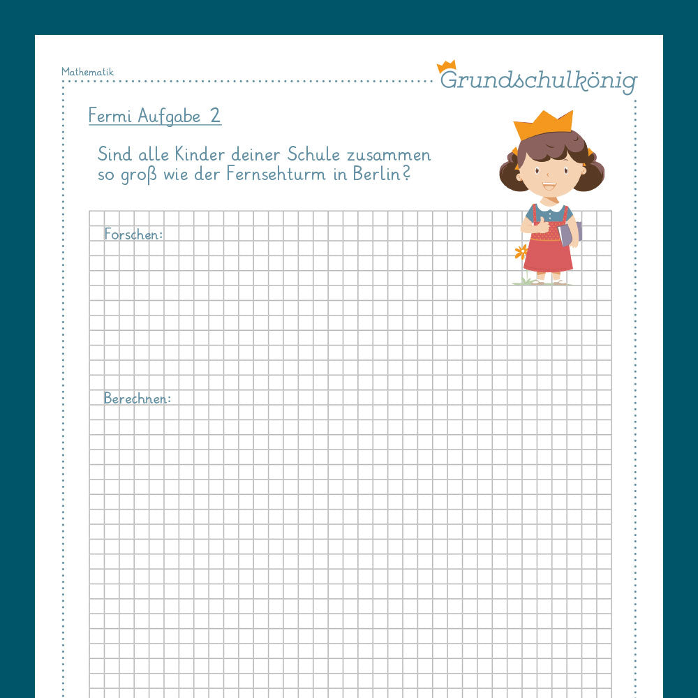 Mathe, 3. Klasse: Fermi-Aufgaben