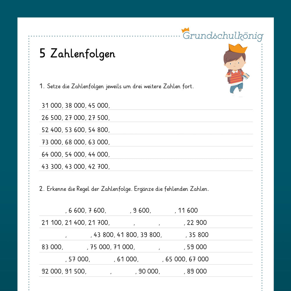 Mathe, 4. Klasse: Wiederholung des Jahresstoffs 3