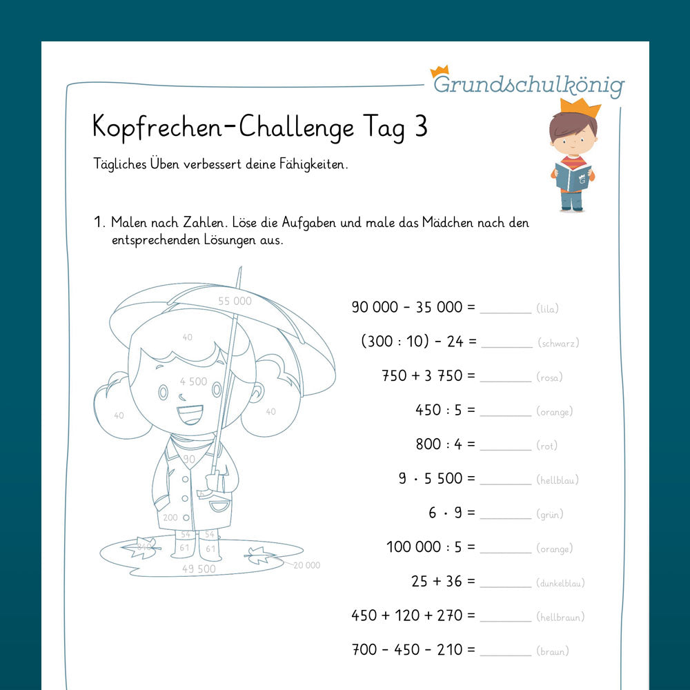 Die 14-Tage-Kopfrechen-Challenge im Zahlenraum 100 000