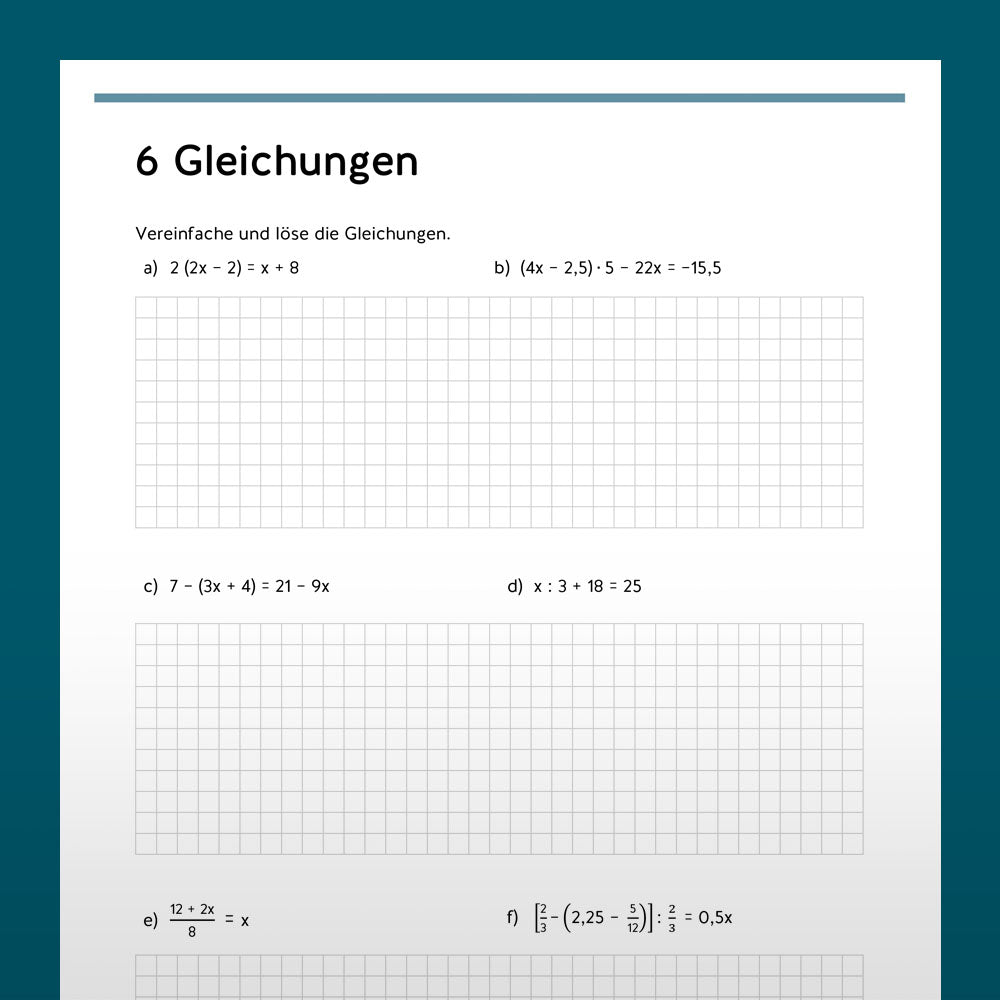 Günstiger im Set: Mathe, 7. Klasse: Wiederholung des Jahresstoffs Teil 1 + 2!