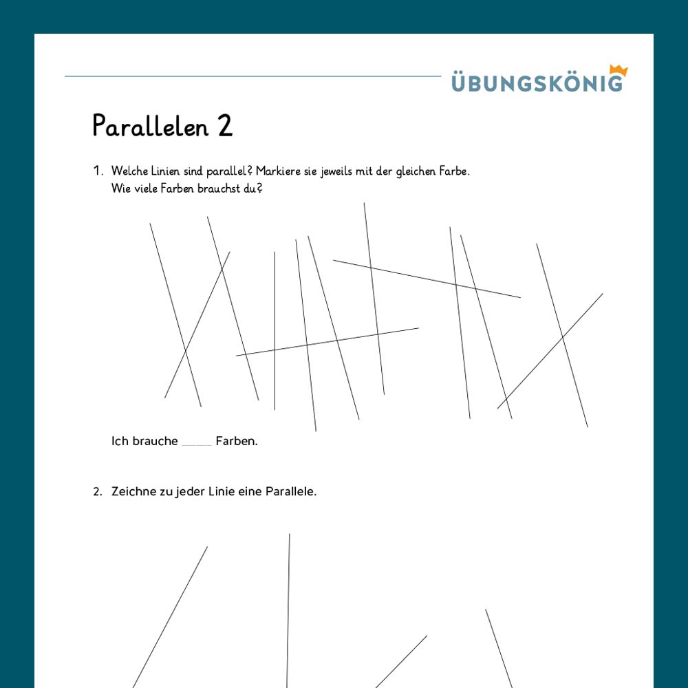 Königspaket: Parallele (Mathe, Mittelschule)