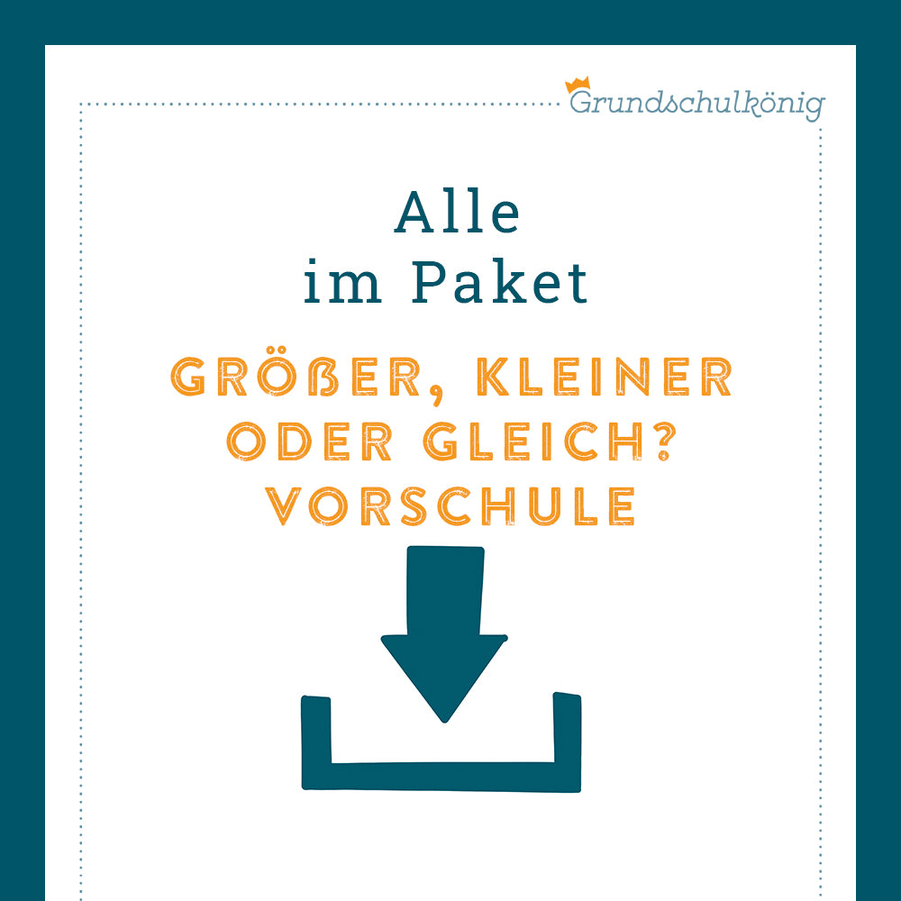 Königspaket: Größenvergleich (Vorschule)