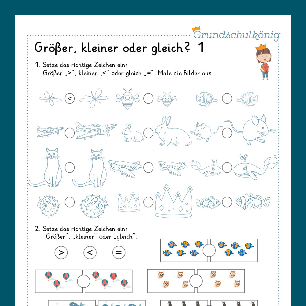 Königspaket: Größenvergleich (Vorschule)