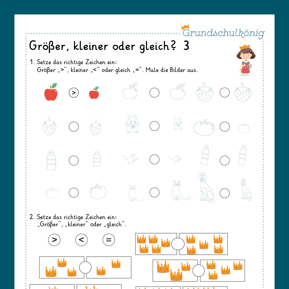 Königspaket: Größenvergleich (Vorschule)