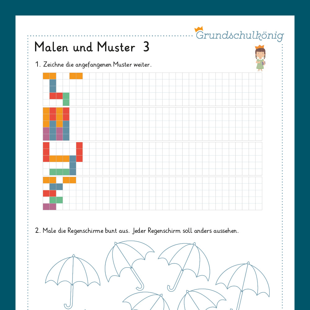 Königspaket: Malen und Muster (Vorschule)
